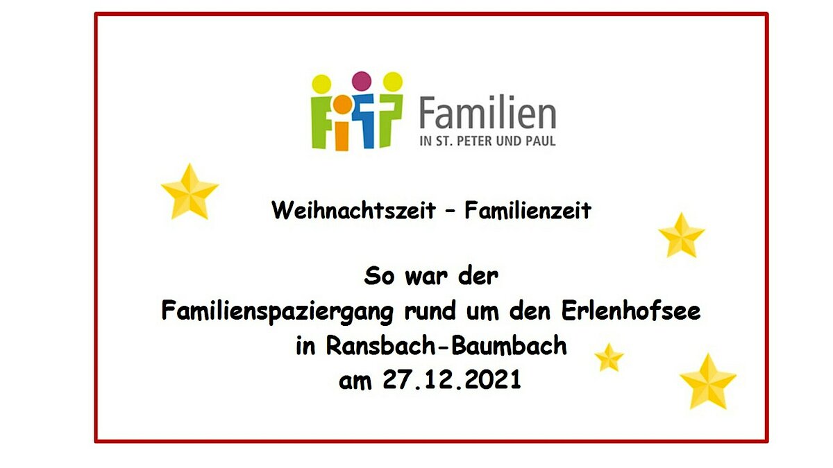 Familienspaziergang am 27.12.21 um den Erlenhofsee