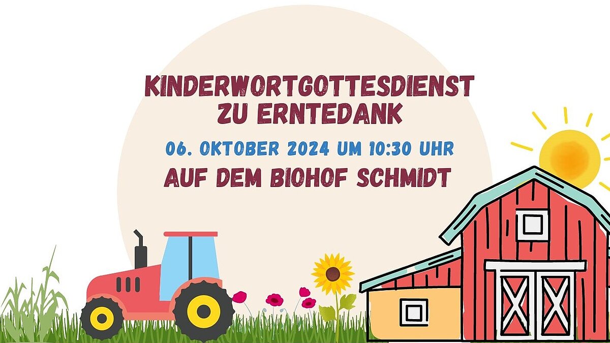 Erntedank feiern auf dem Bauernhof